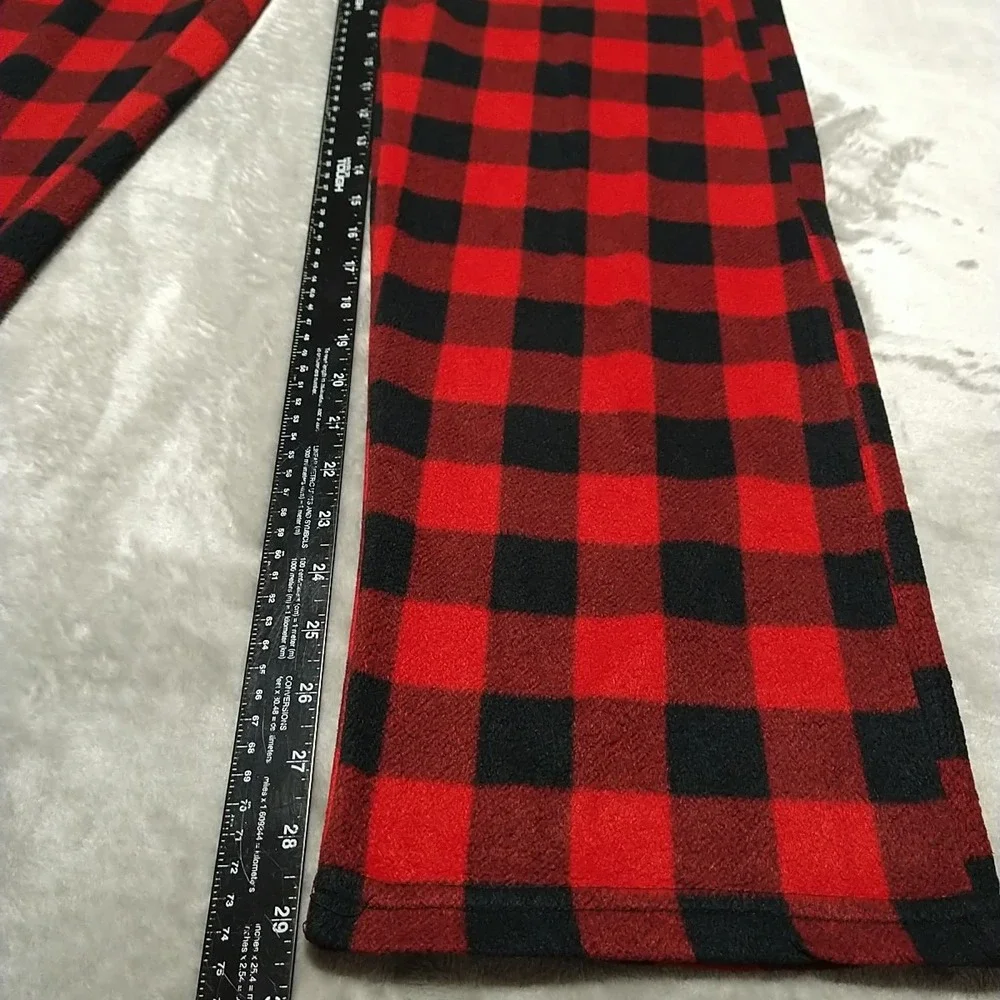 Hawke & Co.‎ Pajama Lounge Pants Men XL Red Plaid Elastic Waist Comfort Warm
